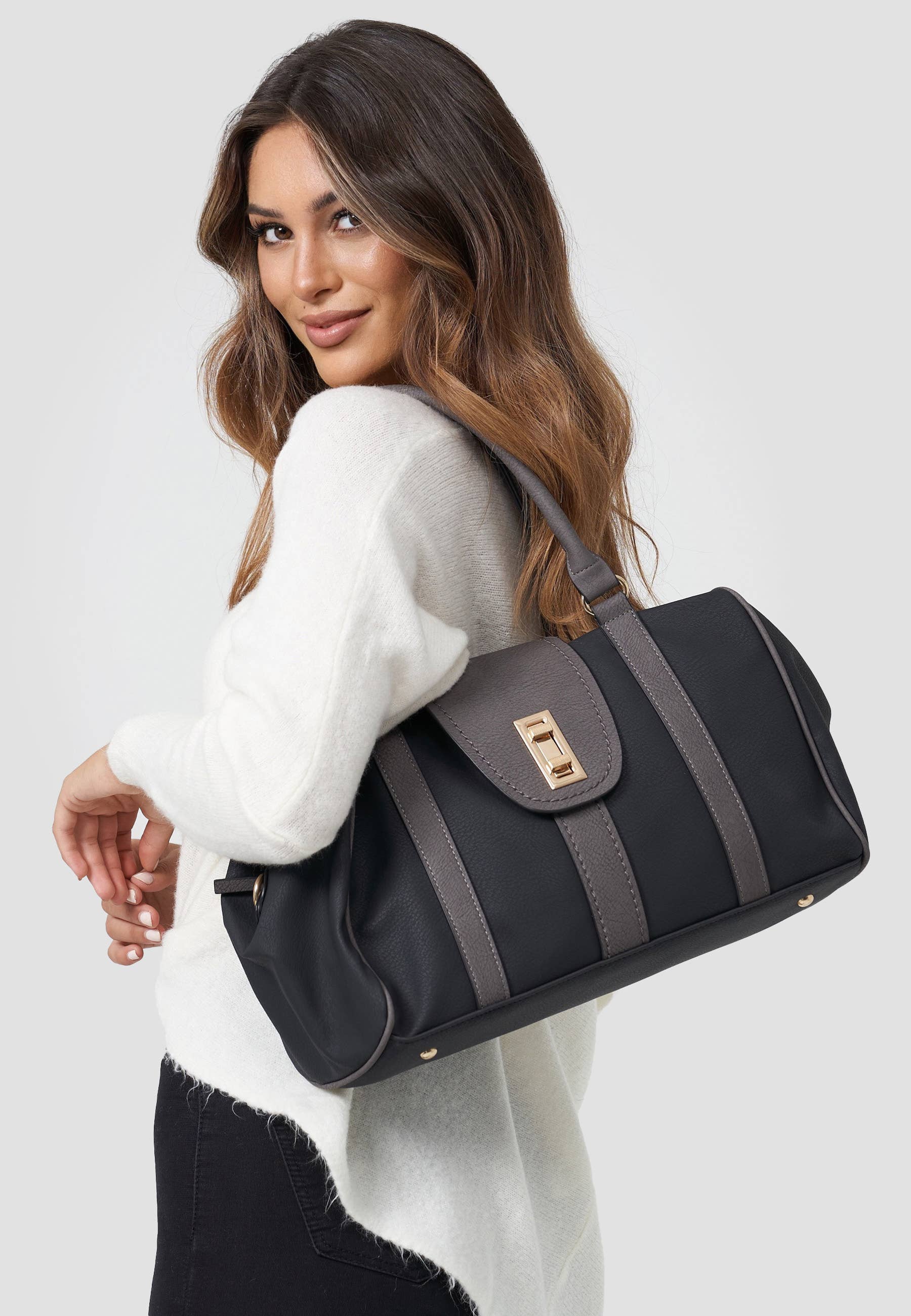 Sac Otay HJS - Sac Bicolore Noir & Gris
