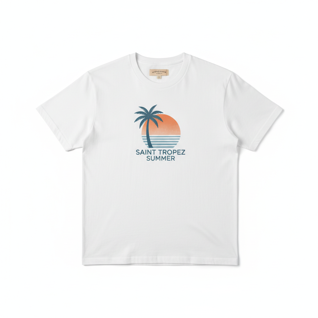 T-shirt Saint Tropez imprimé coloré ESTEE BROWN
