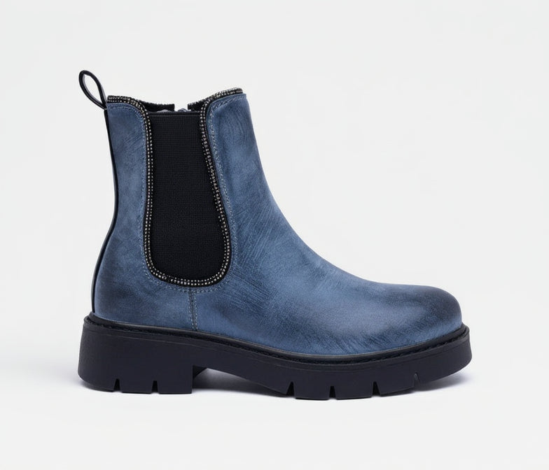 Bottines Chelsea Semelle Crantée Épaisse Goussets Élastiques – LADY GLORY