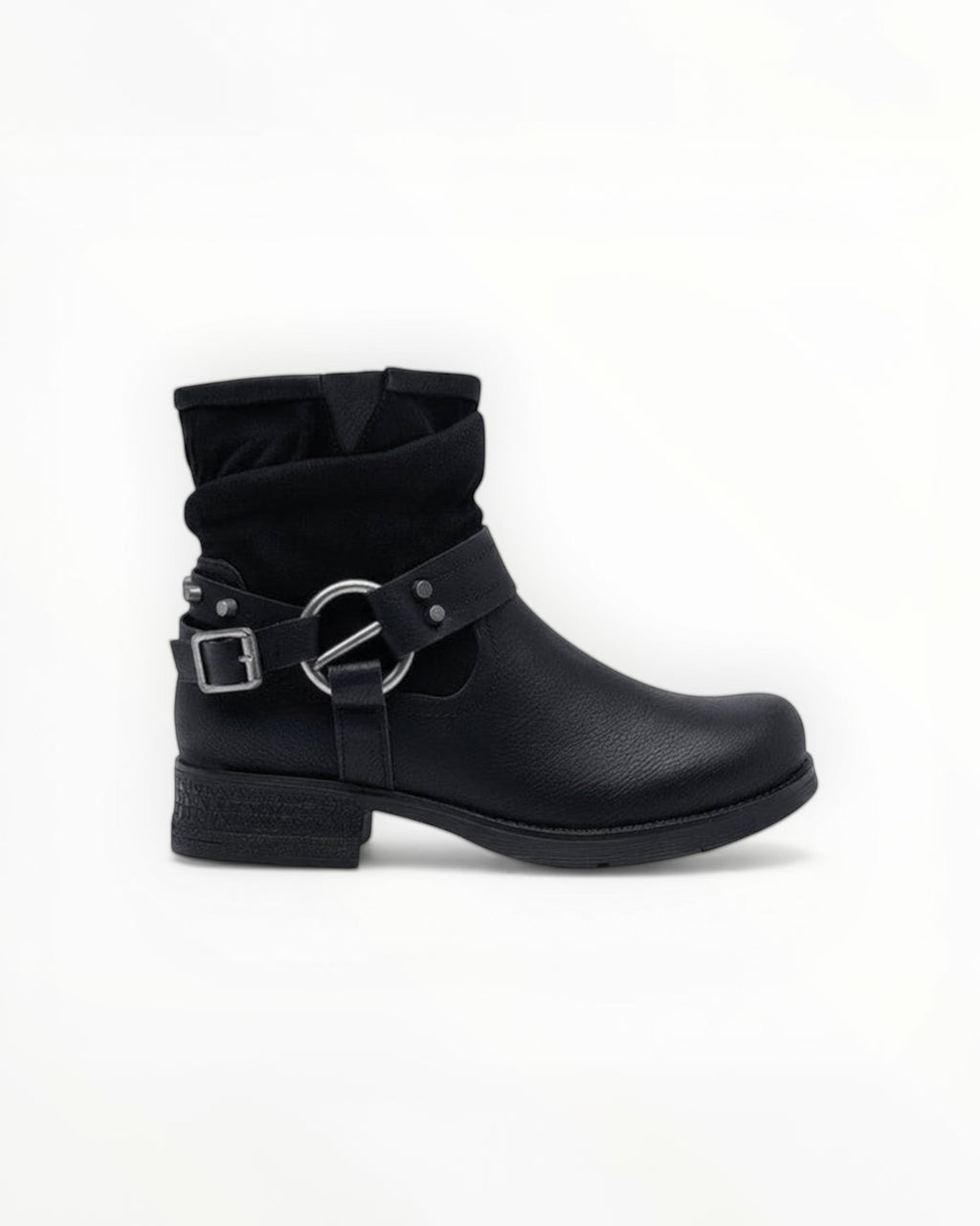 Bottine Rock-Chic Détails Métalliques Fermeture Éclair – LADY GLORY