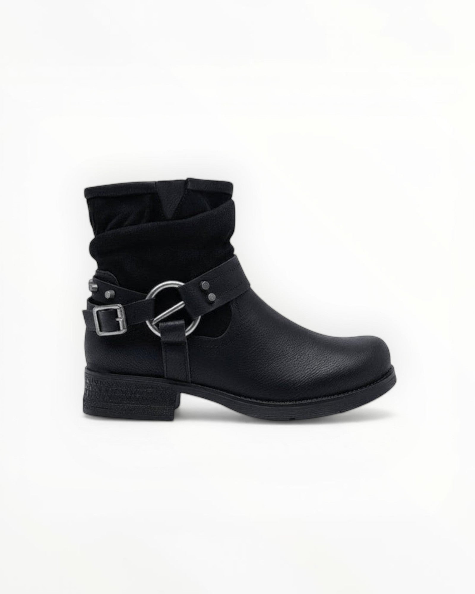 Bottine Rock-Chic Détails Métalliques Fermeture Éclair – LADY GLORY