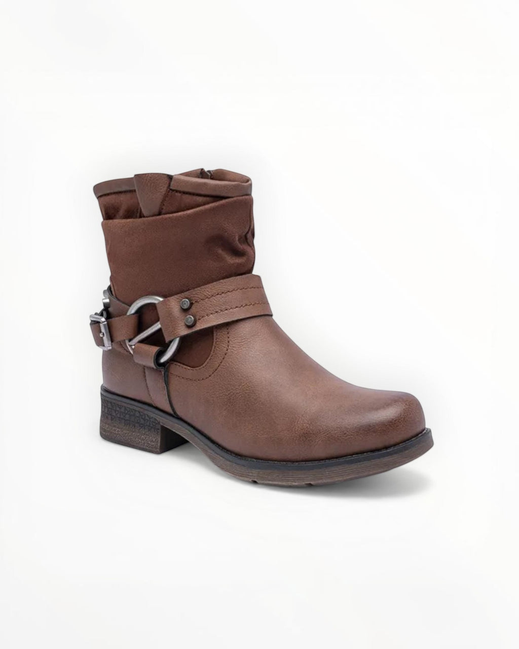 Bottine Rock-Chic Détails Métalliques Fermeture Éclair – LADY GLORY