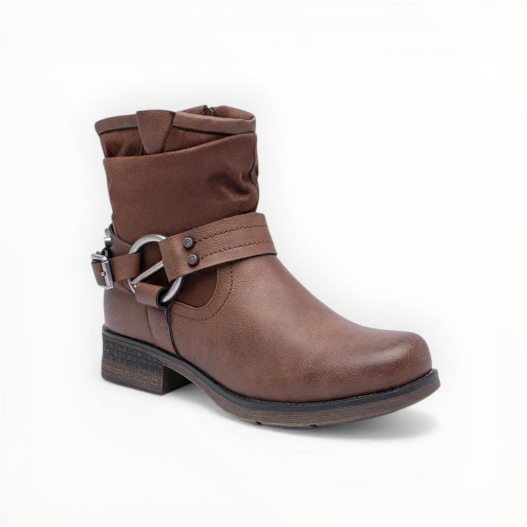 Bottine Rock-Chic Détails Métalliques Fermeture Éclair – LADY GLORY - Chaussure Femme - LADY GLORY