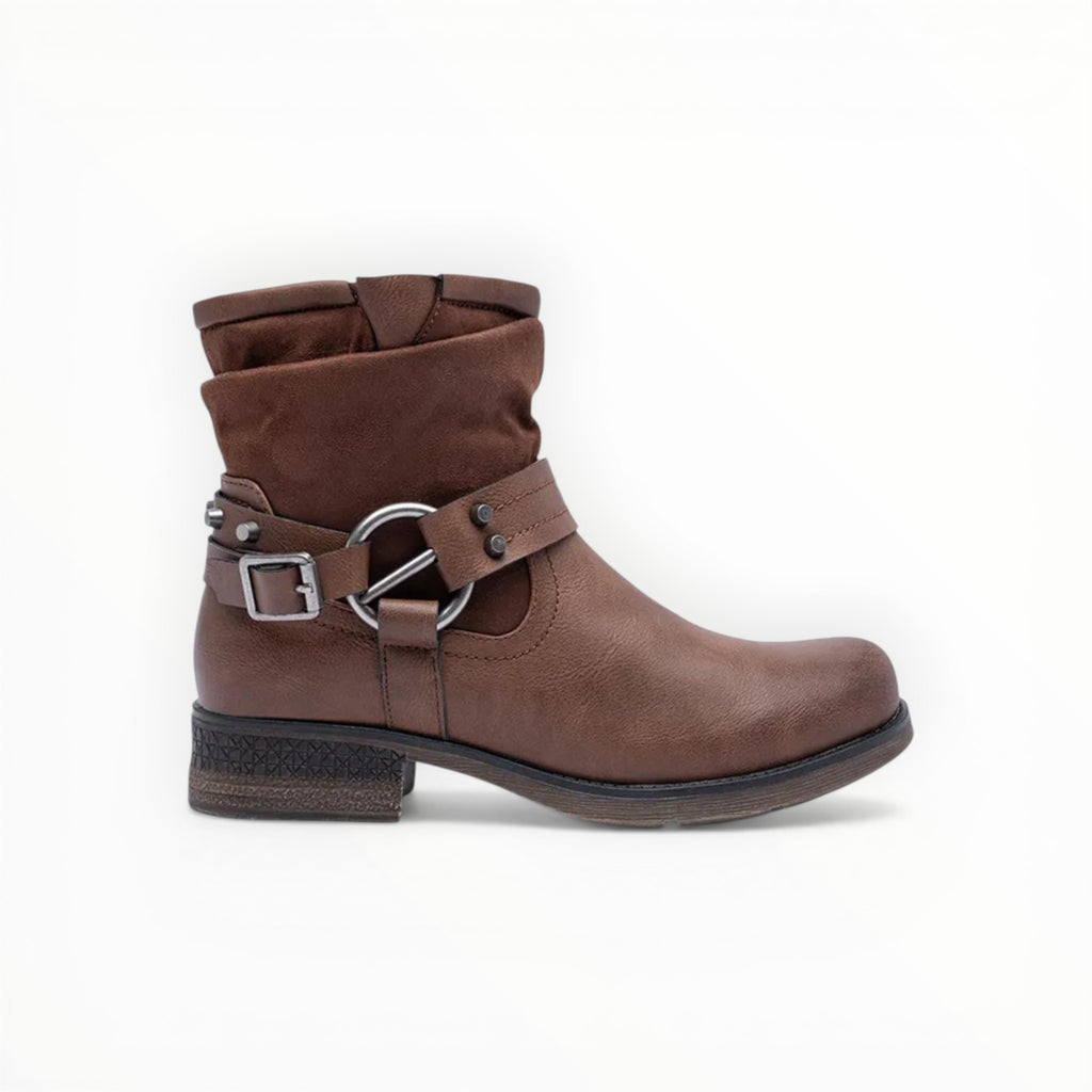 Bottine Rock-Chic Détails Métalliques Fermeture Éclair – LADY GLORY - Chaussure Femme - LADY GLORY