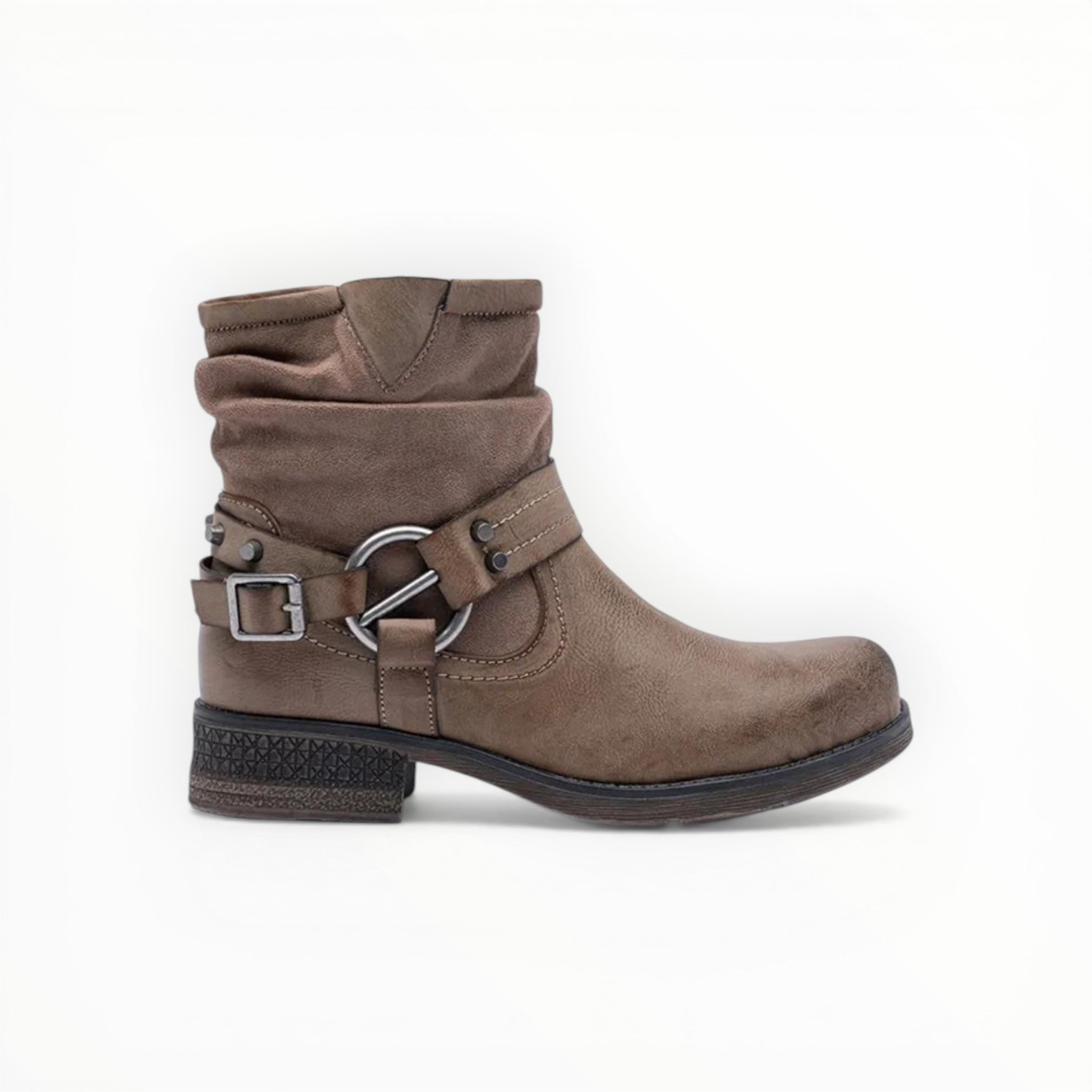 Bottine Rock-Chic Détails Métalliques Fermeture Éclair – LADY GLORY - Chaussure Femme - LADY GLORY