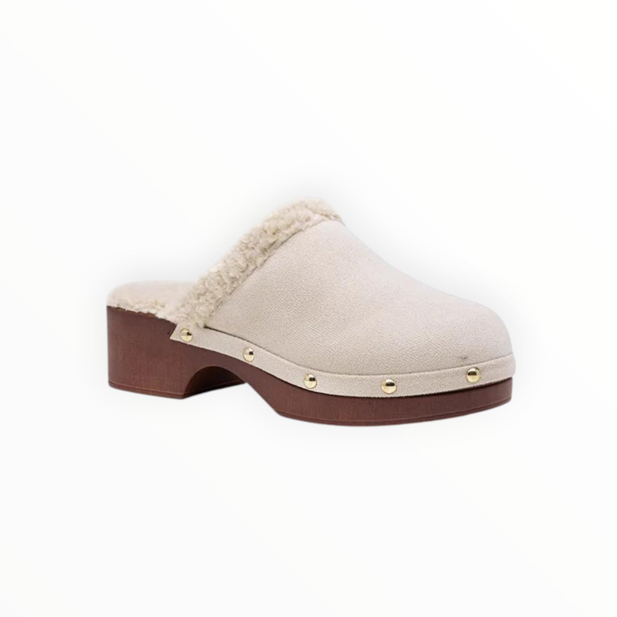 Sabot Fourré Style Scandinave Semelle Moumoute PU – LADY GLORY - Chaussure Femme - LADY GLORY