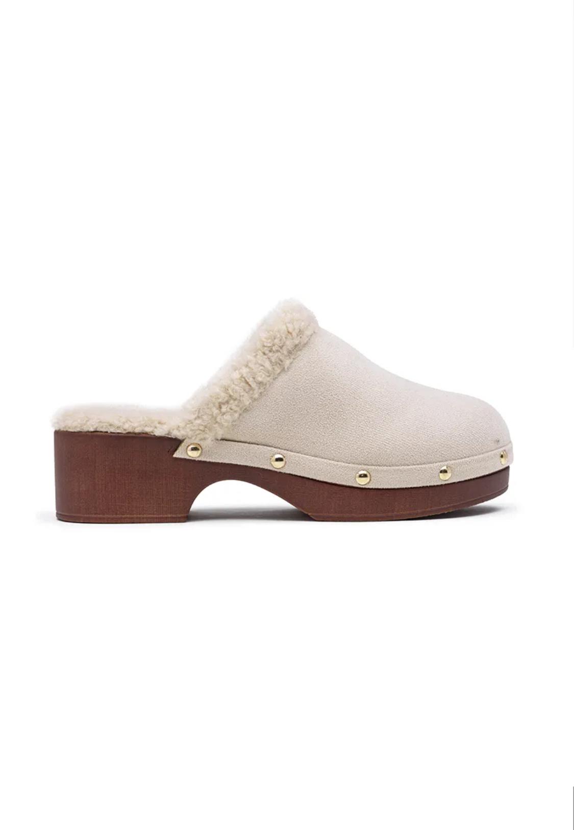 Sabot Fourré Style Scandinave Semelle Moumoute PU – LADY GLORY