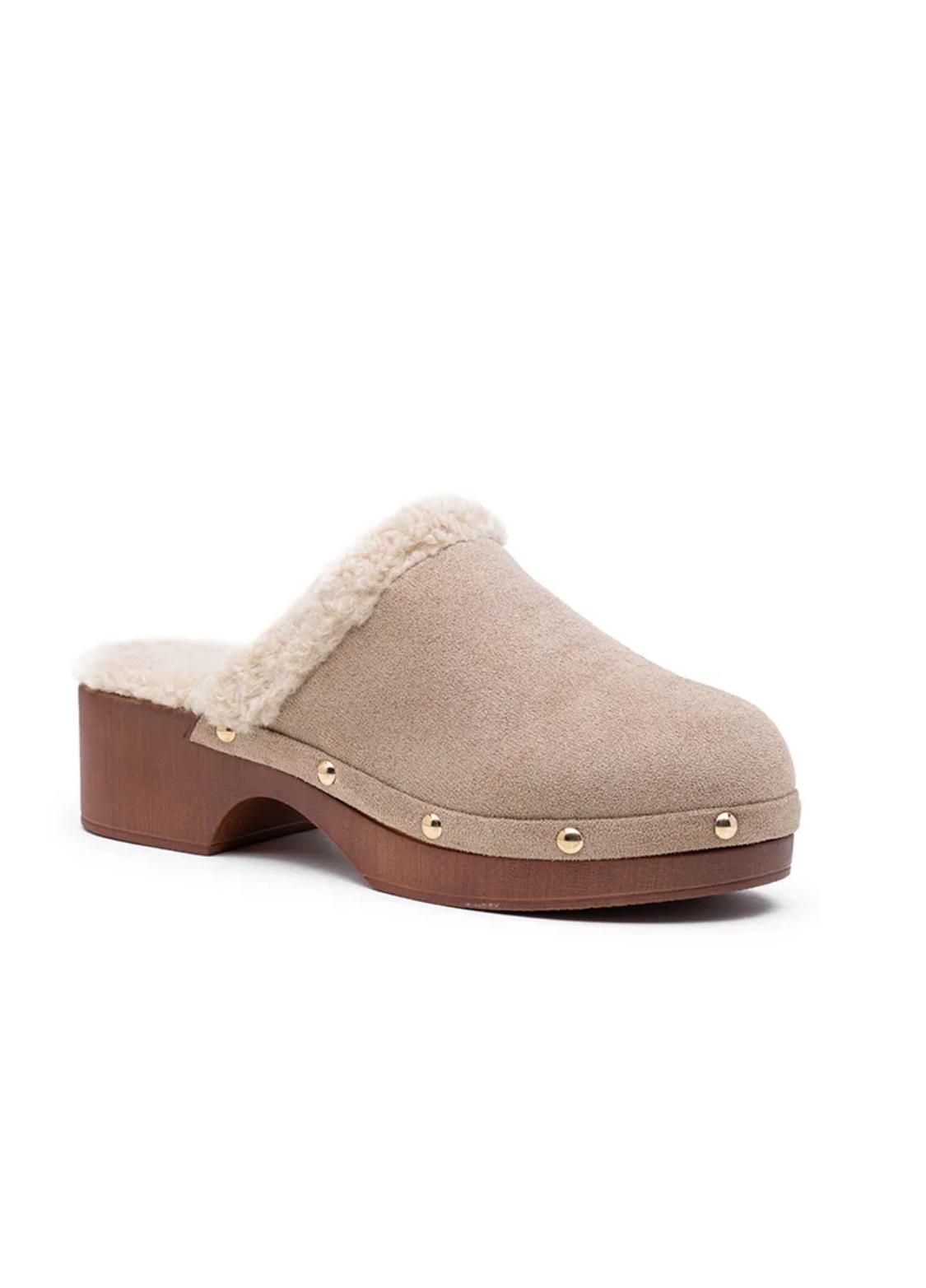 Sabot Fourré Style Scandinave Semelle Moumoute PU – LADY GLORY