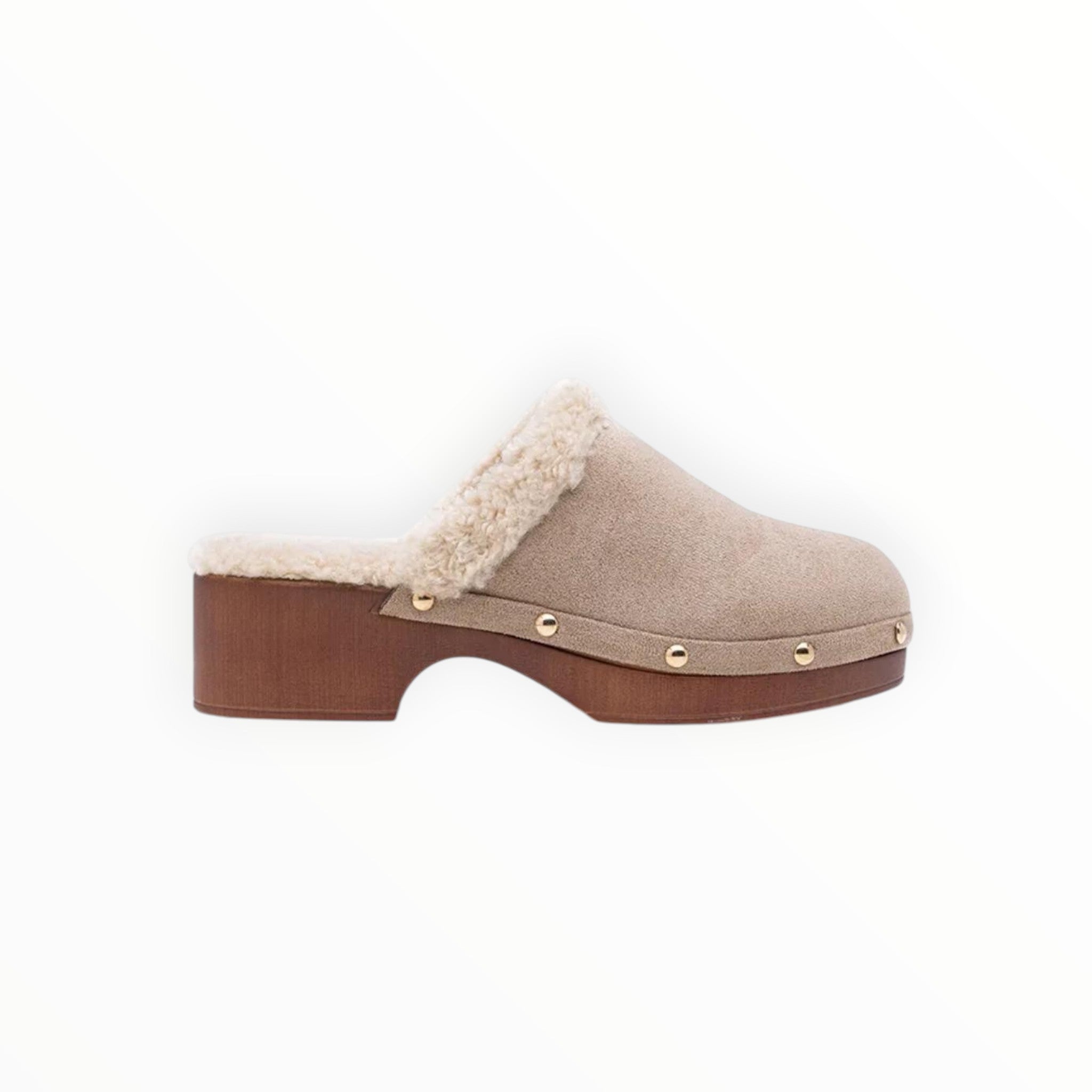 Sabot Fourré Style Scandinave Semelle Moumoute PU – LADY GLORY - Chaussure Femme - LADY GLORY