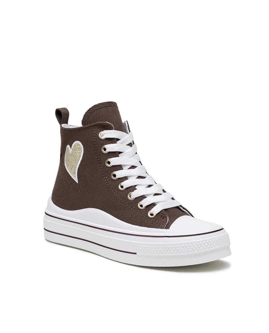 Basket Montante Plateforme « Cœur » – LADY GLORY