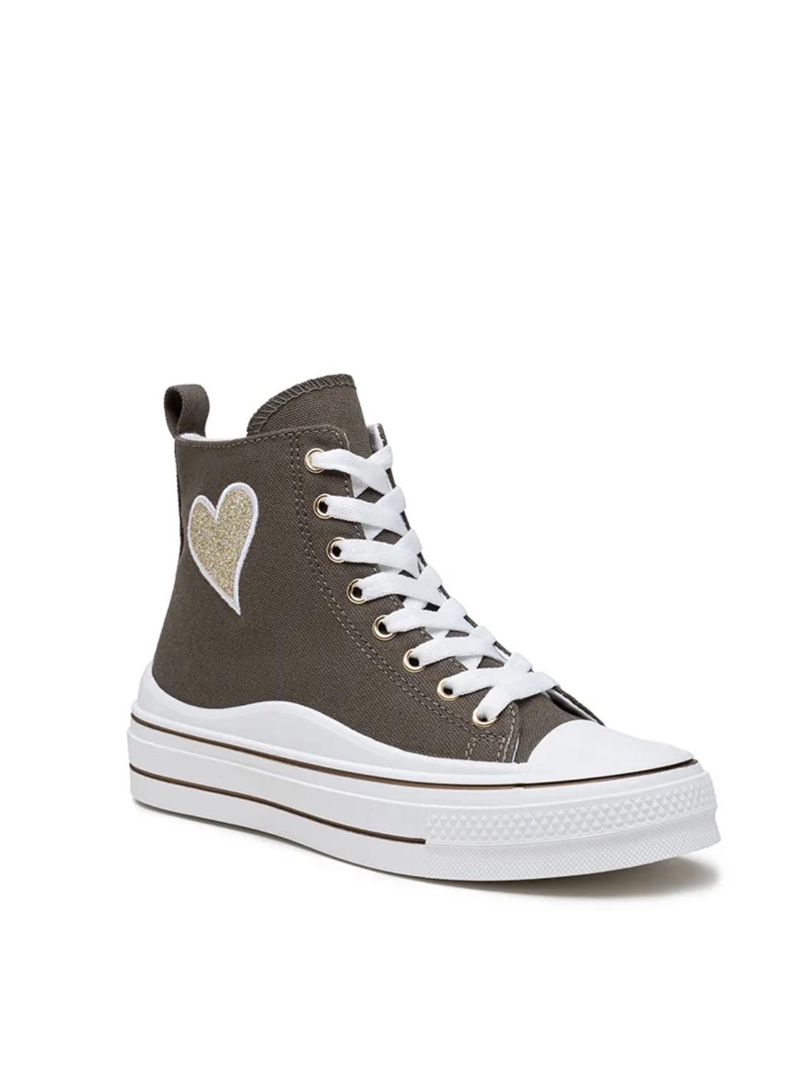 Basket Montante Plateforme « Cœur » – LADY GLORY