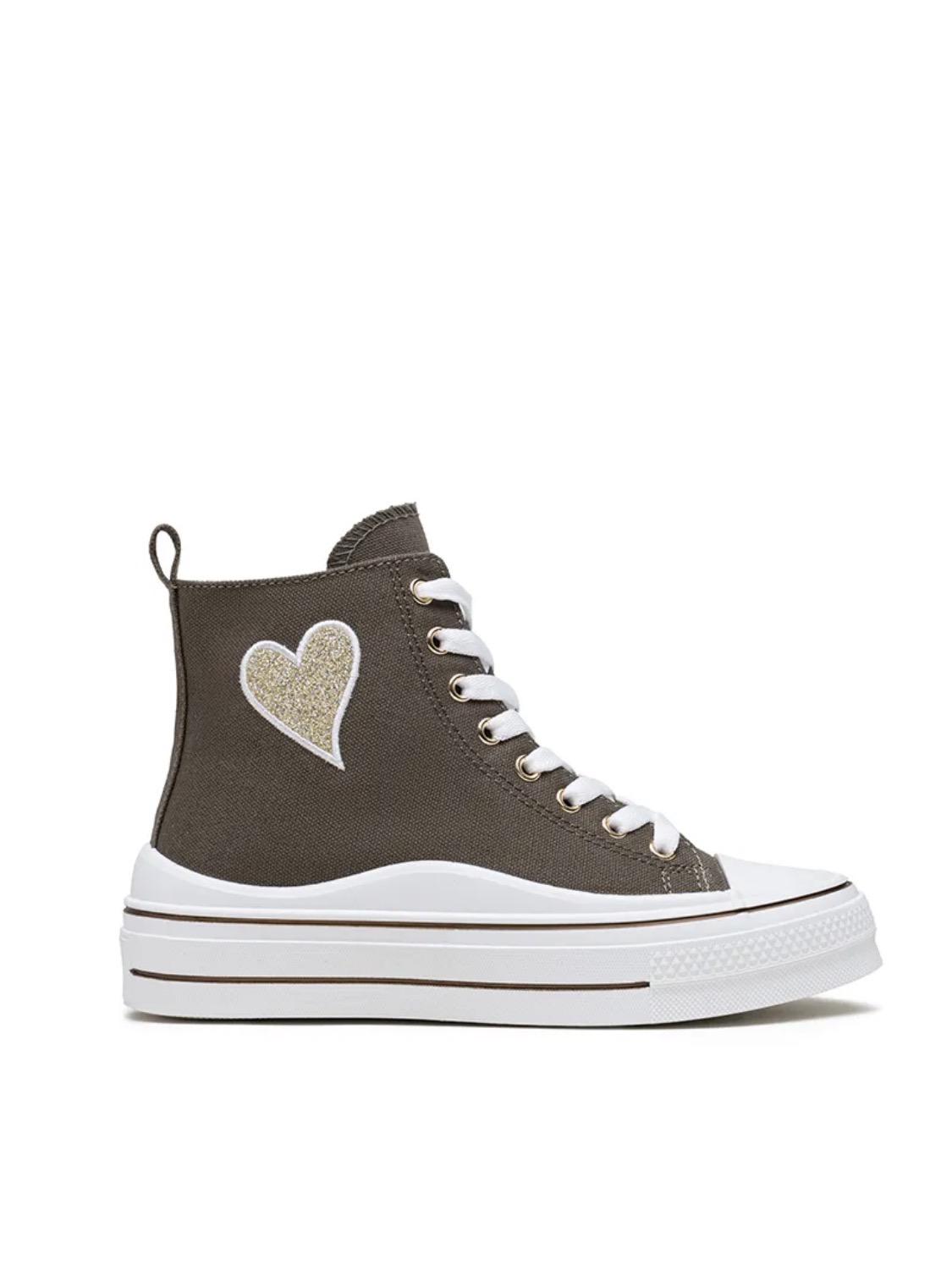 Basket Montante Plateforme « Cœur » – LADY GLORY