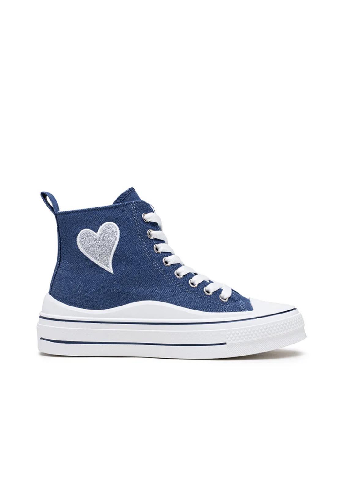 Basket Montante Plateforme « Cœur » – LADY GLORY