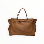 Sac Cabas Cuir Véritable Grainé Fermoir Doré LOUISA LEE - Sacs - LOUISA LEE