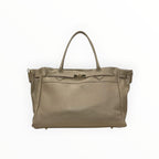 Sac Cabas Cuir Véritable Grainé Fermoir Doré LOUISA LEE - Sacs - LOUISA LEE