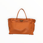 Sac Cabas Cuir Véritable Grainé Fermoir Doré LOUISA LEE - Sacs - LOUISA LEE