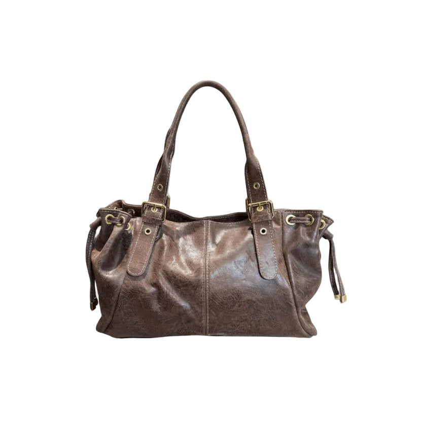 Sac Cabas Cuir Brossé Lacé - Louisa Lee