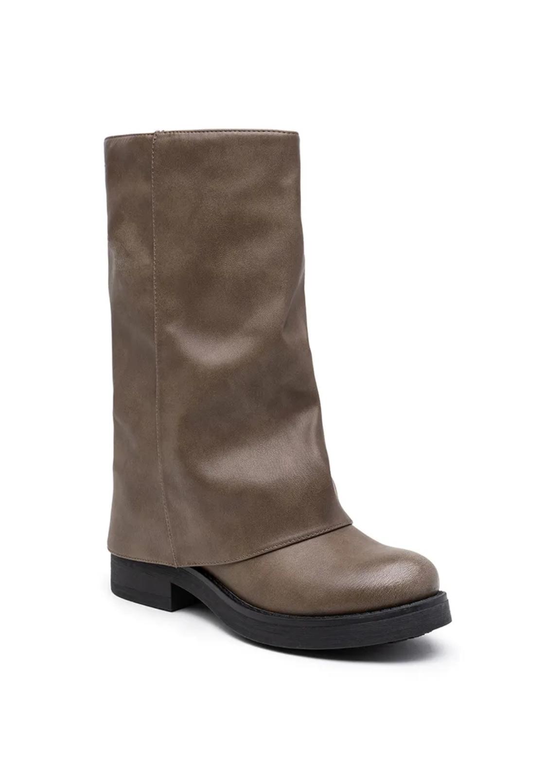 Bottes Mi-Mollet Similicuir Souple Tige Ample  LADY GLORY