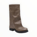 Bottes Mi-Mollet Similicuir Souple Tige Ample  LADY GLORY