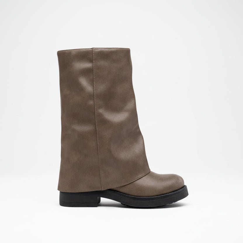 Bottes Mi-Mollet Similicuir Souple Tige Ample  LADY GLORY