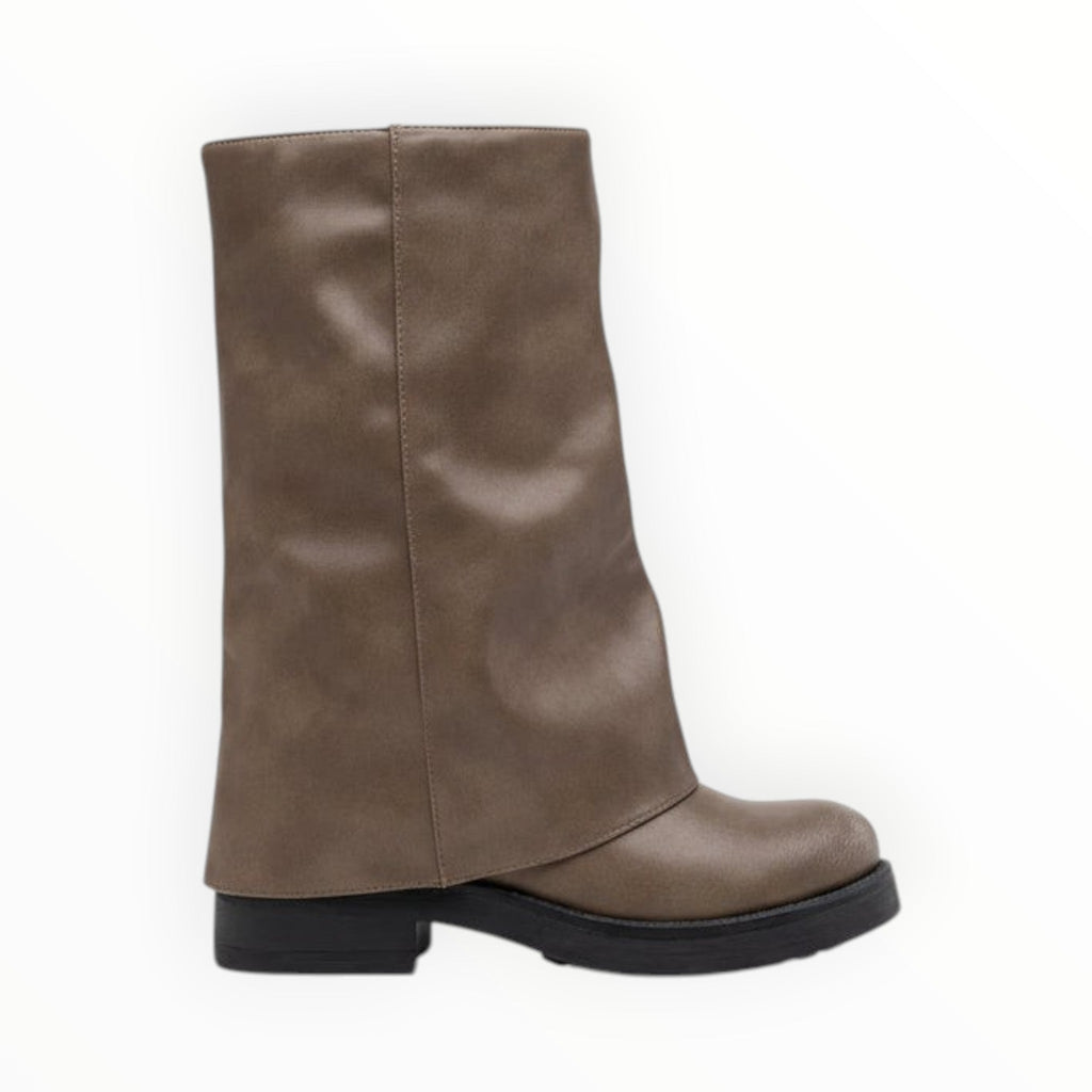 Bottes Mi-Mollet Similicuir Souple Tige Ample  LADY GLORY
