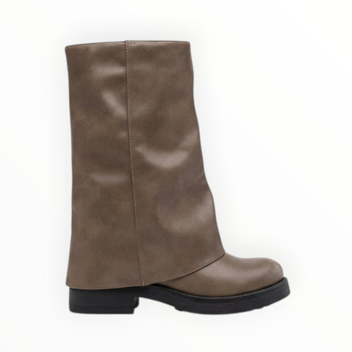 Bottes Mi-Mollet Similicuir Souple Tige Ample  LADY GLORY