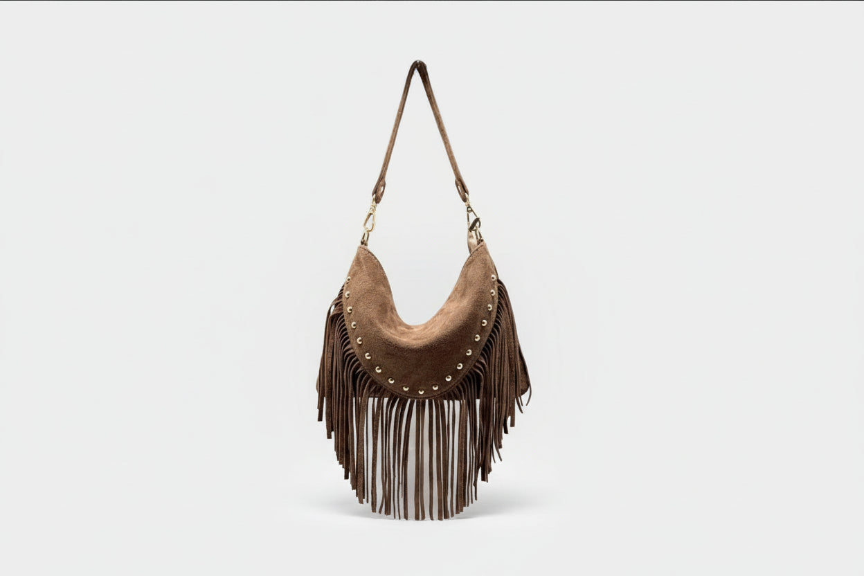 Sac Bandoulière Cuir Suède LOUISA LEE - Sacs - LOUISA LEE