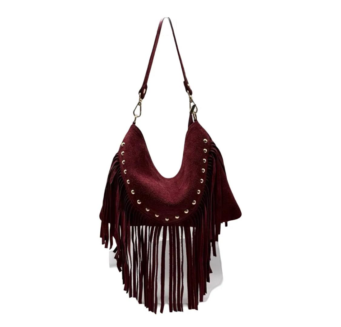 Sac Bandoulière Cuir Suède LOUISA LEE - Sacs - LOUISA LEE