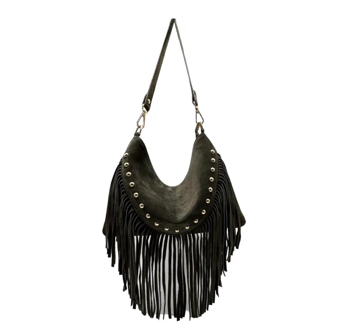Sac Bandoulière Cuir Suède LOUISA LEE - Sacs - LOUISA LEE