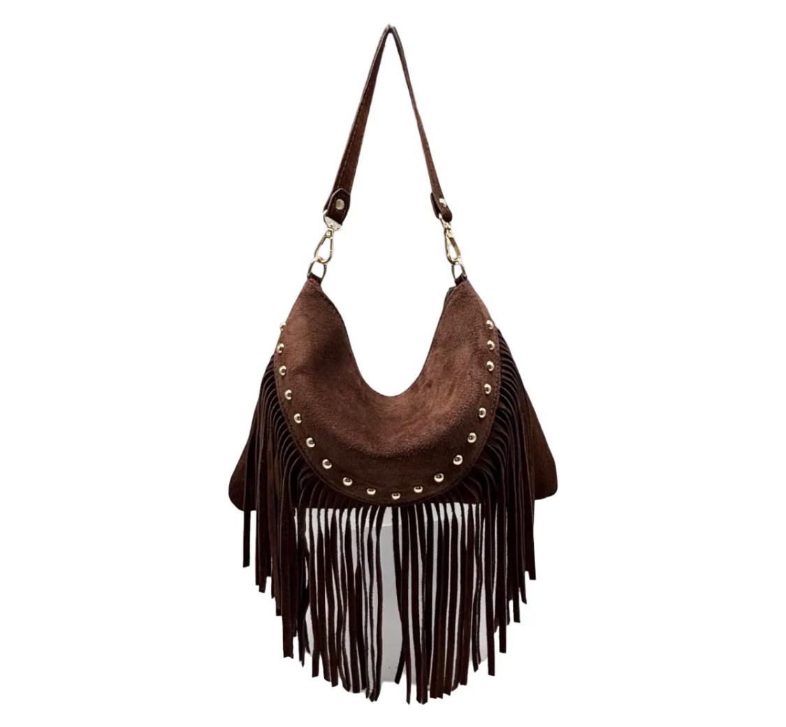 Sac Bandoulière Cuir Suède LOUISA LEE - Sacs - LOUISA LEE