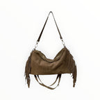 Sac Cuir Suédé Franges Recto LOUISA LEE
