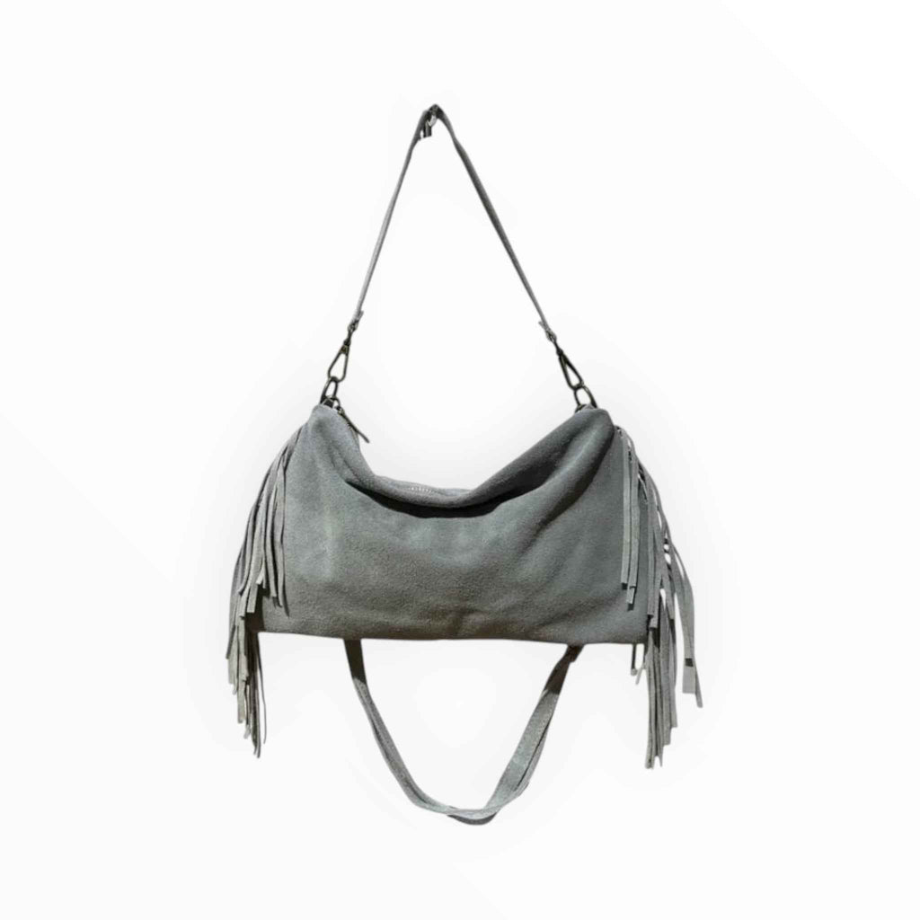 Sac Cuir Suédé Franges Recto LOUISA LEE