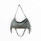Sac Cuir Suédé Franges Recto LOUISA LEE