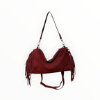 Sac Cuir Suédé Franges Recto LOUISA LEE - Sacs - LOUISA LEE
