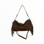 Sac Cuir Suédé Franges Recto LOUISA LEE - Sacs - LOUISA LEE