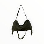Sac Cuir Suédé Franges Recto LOUISA LEE - Sacs - LOUISA LEE