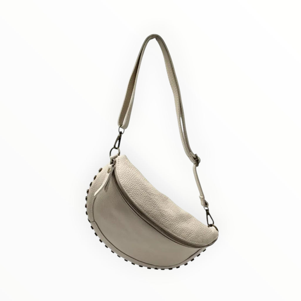 Sac Banane Cuir Grainé Clouté LOUISA LEE - Sacs - LOUISA LEE