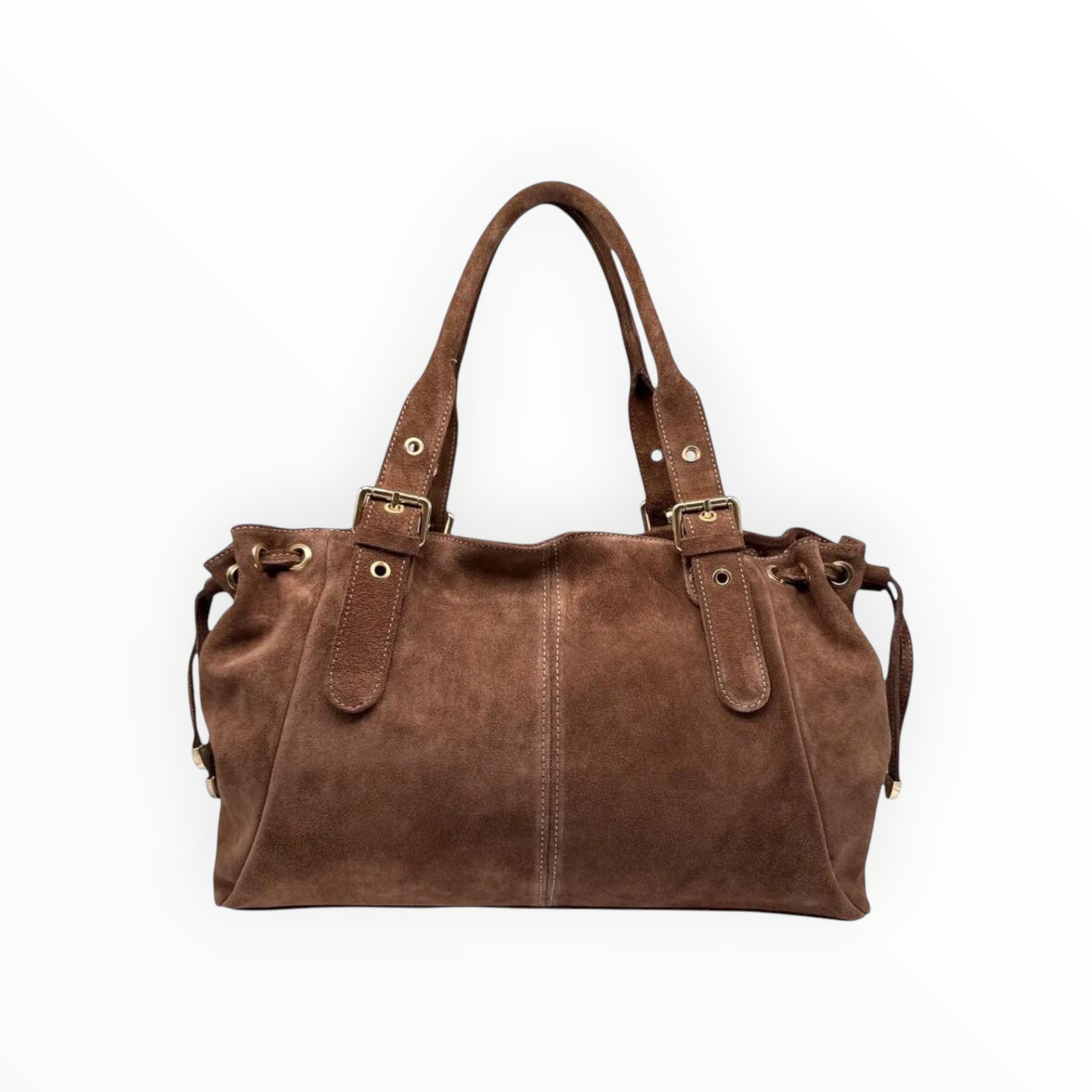 Sac Cuir Suédé à Lacets Large LOUISA LEE - Sacs - LOUISA LEE