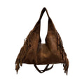 Sac Bandoulière Cuir Suède à Franges LOUISA LEE