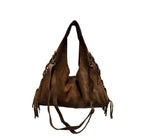 Sac Bandoulière Cuir Suède à Franges LOUISA LEE