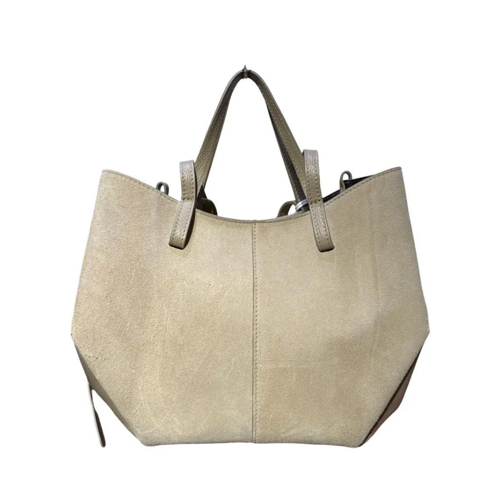 Sac Shopping Cuir Suédé Double Bandoulière LOUISA LEE - Sacs - LOUISA LEE