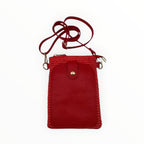 Sac Téléphone Raphia Cuir Grainé Tressé Alina LOUISA LEE - Sacs - LOUISA LEE