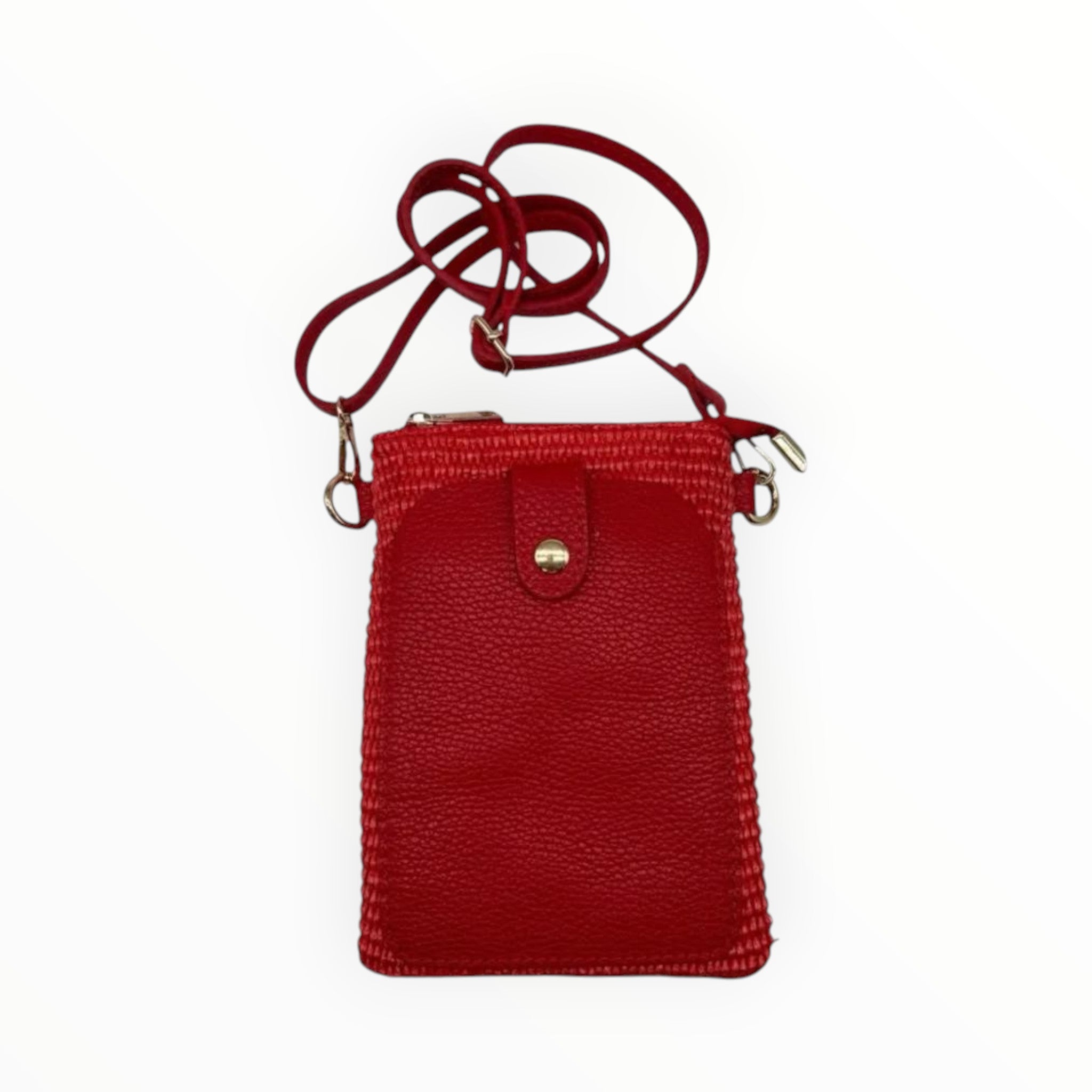 Sac Téléphone Raphia Cuir Grainé Tressé Alina LOUISA LEE - Sacs - LOUISA LEE