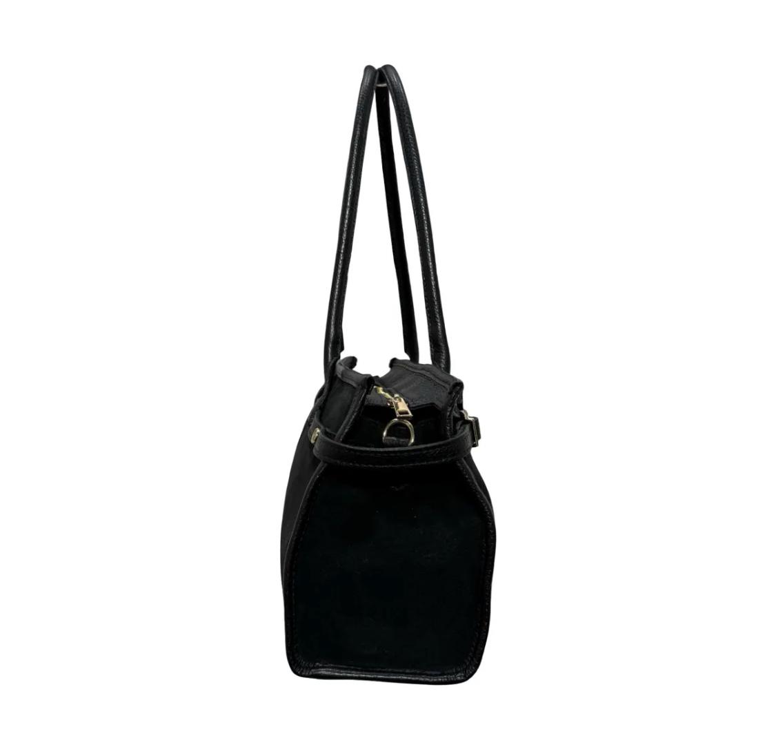 Sac Épaule Cuir Suédé Grainé Gutty LOUISA LEE - Sacs - LOUISA LEE