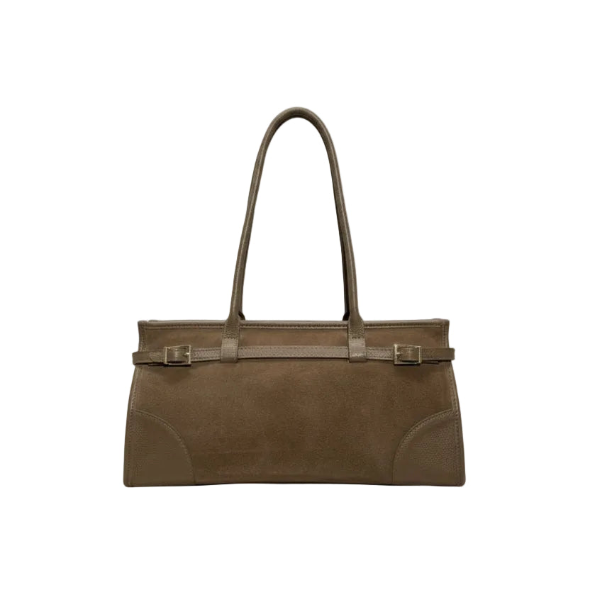 Sac Épaule Cuir Suédé Grainé Gutty LOUISA LEE