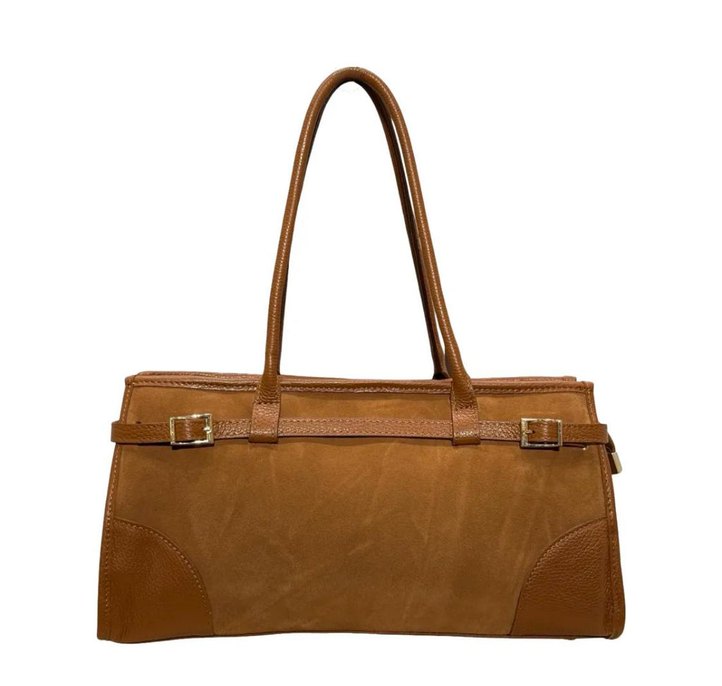 Sac Épaule Cuir Suédé Grainé Gutty LOUISA LEE