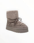 Bottines Plateforme Après-Ski Fausse Fourrure Lacets Croisés – LADY GLORY