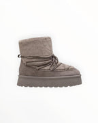 Bottines Plateforme Après-Ski Fausse Fourrure Lacets Croisés – LADY GLORY