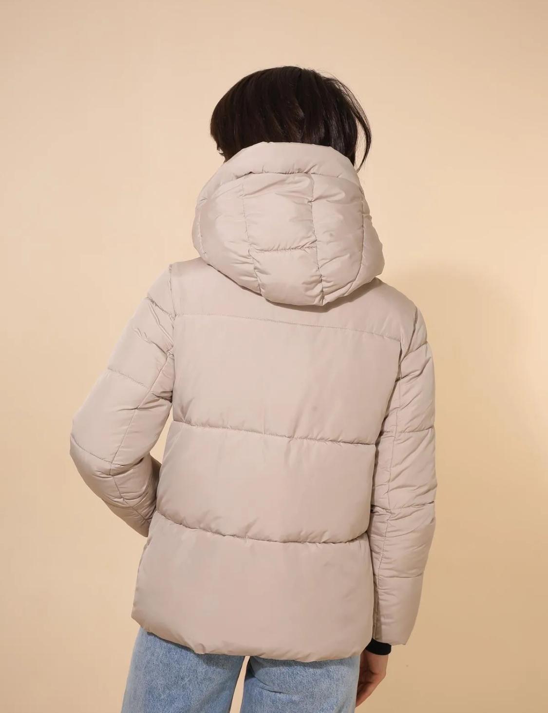 Doudoune courte capuche bord côtes Attrait Paris - Manteaux Femme - ATTRAIT PARIS