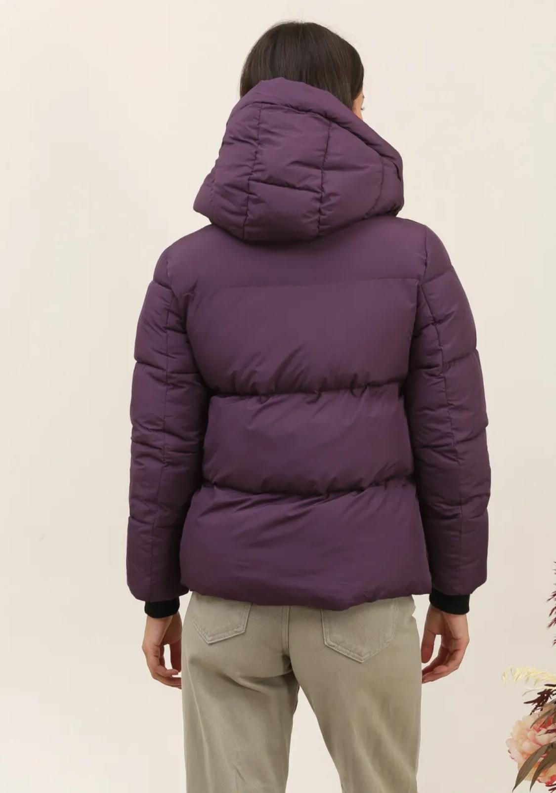 Doudoune courte capuche bord côtes Attrait Paris - Manteaux Femme - ATTRAIT PARIS